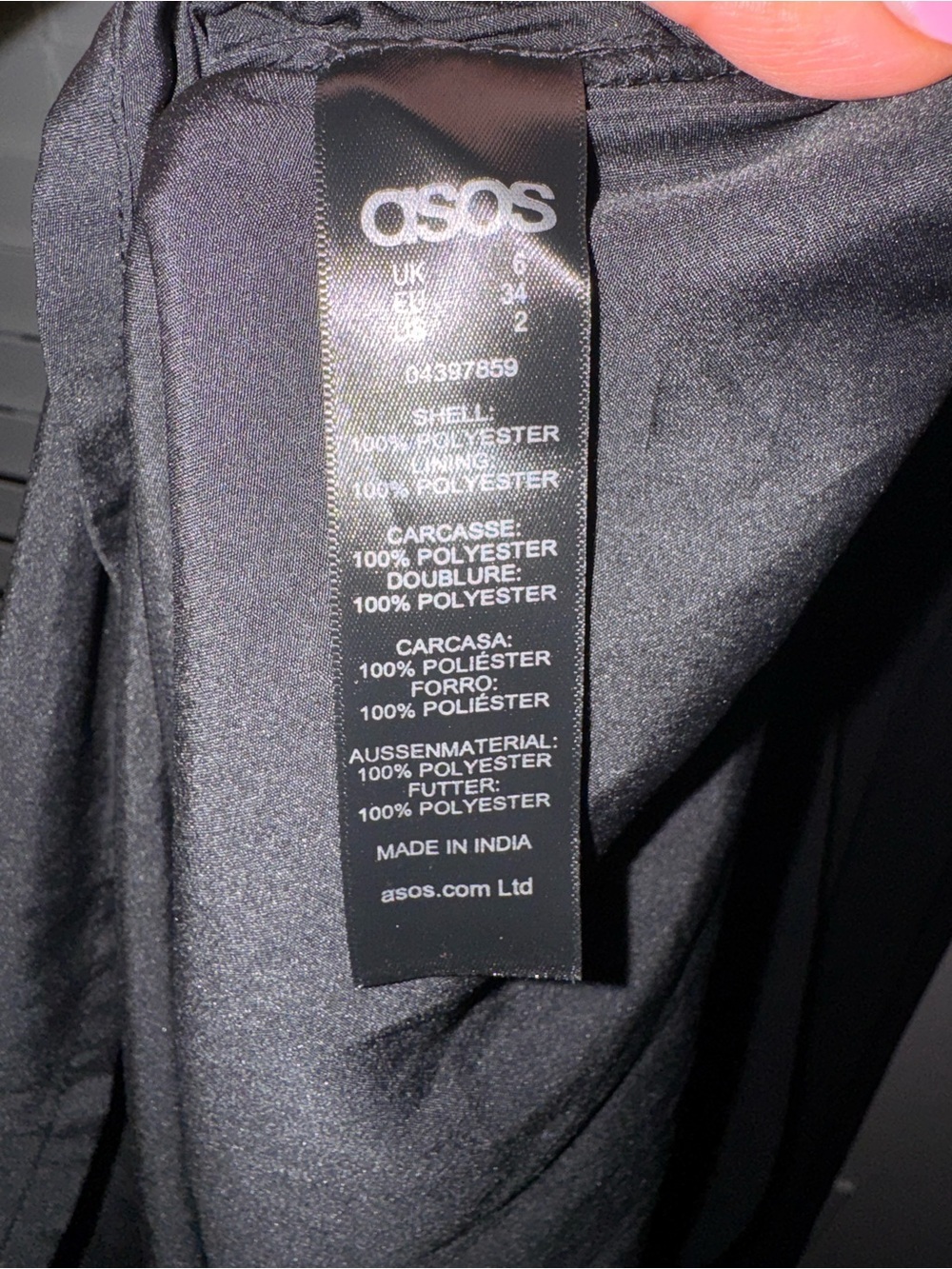 ASOS black maxi dress with side cut out size 2 - Picture 11 of 11